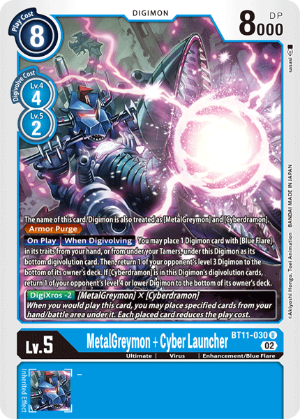 Image of MetalGreymon + Cyber Launcher
