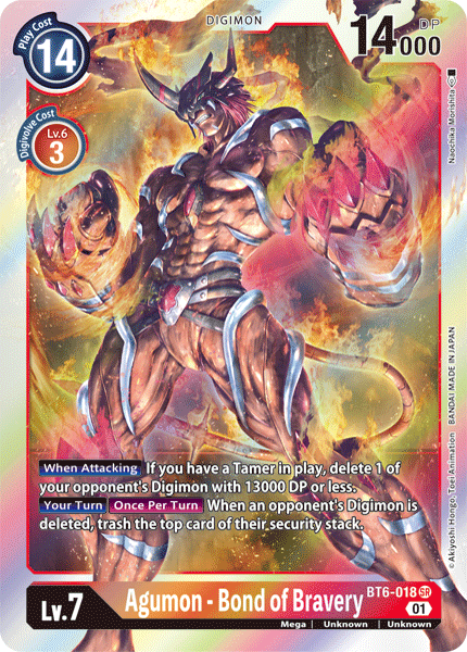 Card image for Agumon - Bond of Bravery